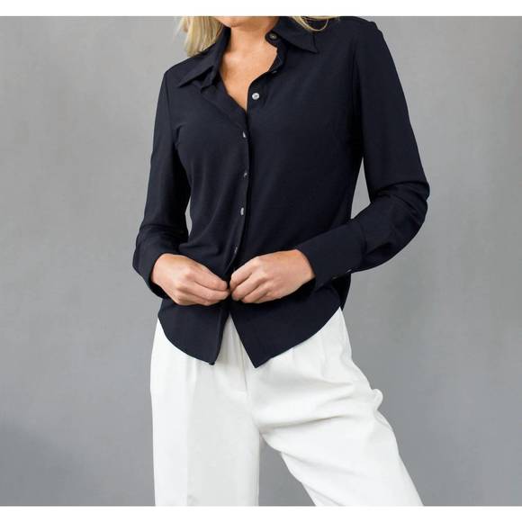 NEW LUXEIRE bubble blouse in black - Picture 1 of 4